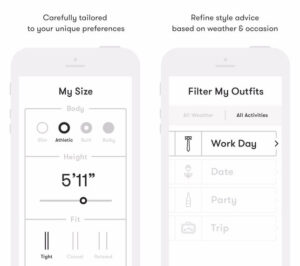 App created by app developers Toronto that chooses the proper outfit for your day.