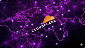 Cloudflare's global network visualized in vibrant purple. Connecting the world with speed and security