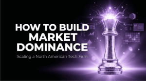 chess king piece with purple glow and headline "How to Build Market Dominance"