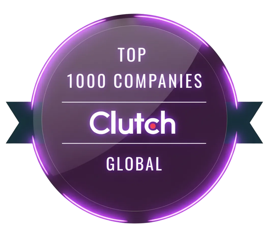 Clutch co top 1000 companies Global Award Badge