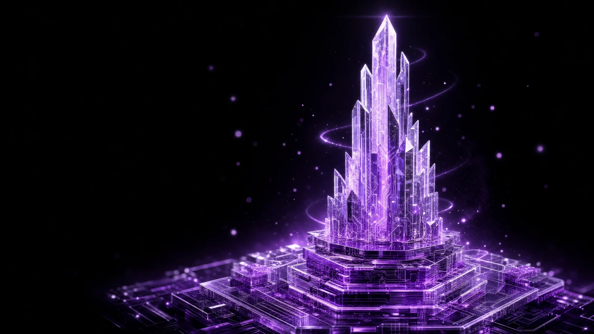 Layered AI data foundation represented as a glowing digital structure